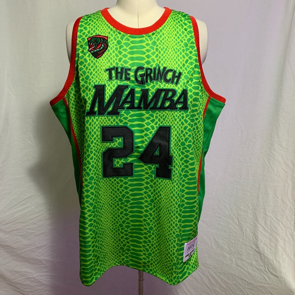 Headgear Classics Basketball Jersey Kobe Bryant #24 Grinch Black Mamba Mens 3XL